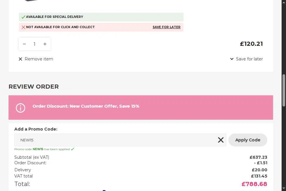 Salon Services checkout page showing Salon Services promo code box | Screenshot taken by SimplyCodes community member on Aug 3, 2025