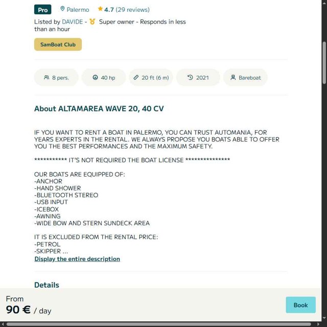 SamBoat checkout page showing SamBoat discount code box | Screenshot taken by SimplyCodes community member on Aug 8, 2025