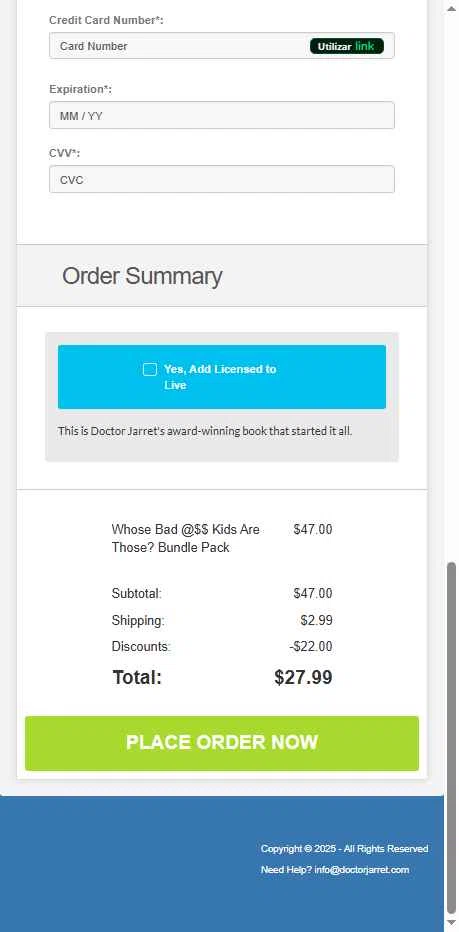 SamCart checkout page showing SamCart coupon code box | Screenshot taken by SimplyCodes community member on Oct 14, 2025