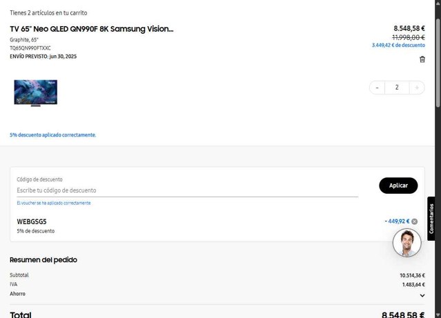Samsung checkout page showing Samsung promo code box | Screenshot taken by SimplyCodes community member on Jun 14, 2025