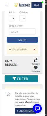 Sandestin coupon verification screenshot