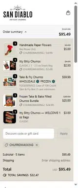 CHURROMAXXING coupon verification screenshot