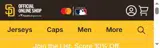 San Diego Padres coupon verification screenshot