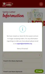 Santa Letter Factory coupon verification screenshot