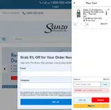 Sanzo Specialties coupon verification screenshot
