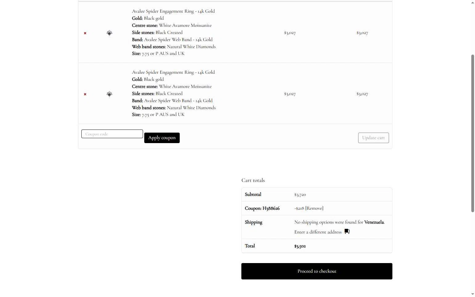 Sapphire Studios Design checkout page showing Sapphire Studios Design coupon code box | Screenshot taken by SimplyCodes community member on Oct 3, 2025