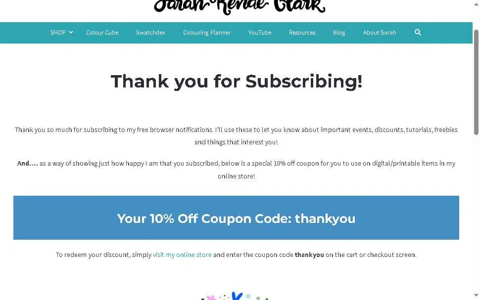 Sarah Renae Clark checkout page showing Sarah Renae Clark promo code box | Screenshot taken by SimplyCodes community member on Dec 15, 2025