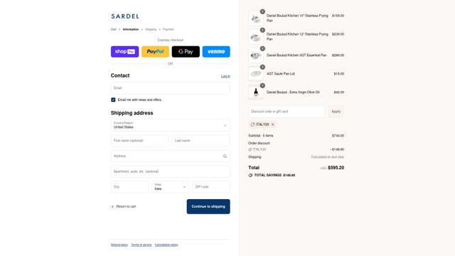 Sardel checkout page showing Sardel discount code box | Screenshot taken by SimplyCodes community member on Jul 25, 2025