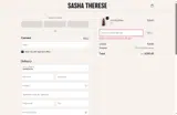 Sasha Therese coupon verification screenshot