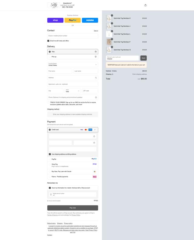 Sassy checkout page showing Sassy discount code box | Screenshot taken by SimplyCodes community member on Sep 12, 2025