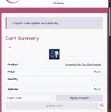 NOEXPE coupon verification screenshot