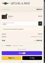 SAVE30 coupon verification screenshot