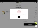 cones10 coupon verification screenshot