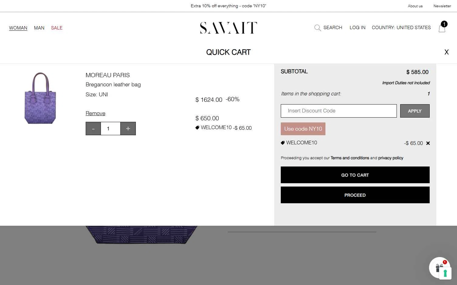 Savait checkout page showing Savait discount code box | Screenshot taken by SimplyCodes community member on Jan 27, 2026