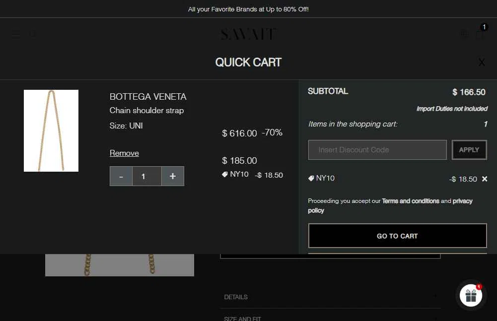 Savait checkout page showing Savait discount code box | Screenshot taken by SimplyCodes community member on Feb 9, 2026