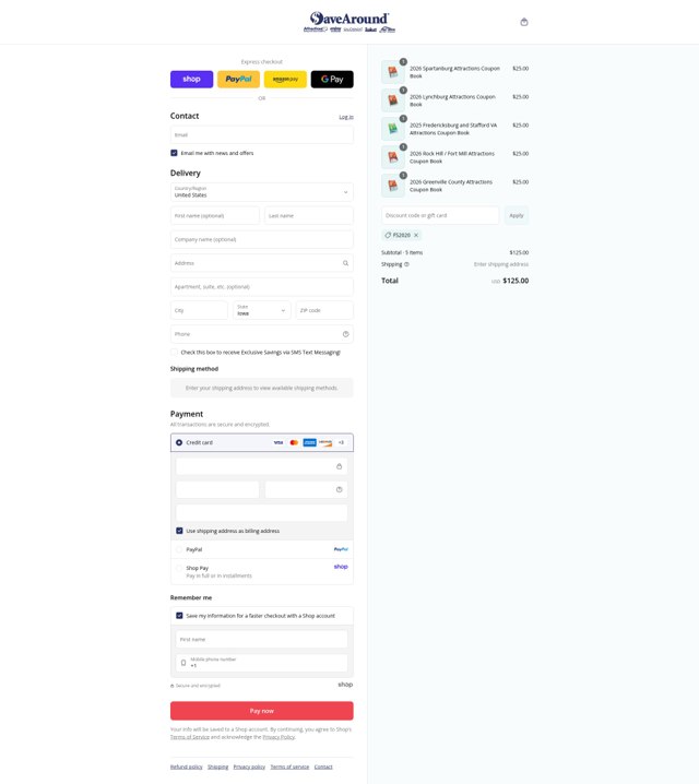 SaveAround checkout page showing SaveAround coupon code box | Screenshot taken by SimplyCodes community member on Sep 2, 2025
