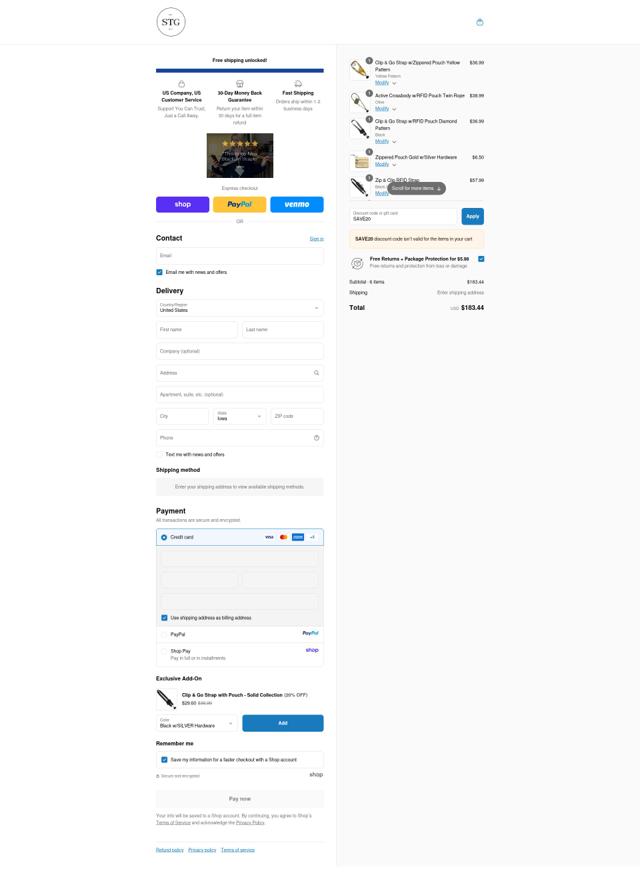 Save the Girls checkout page showing Save the Girls discount code box | Screenshot taken by SimplyCodes community member on Sep 14, 2025