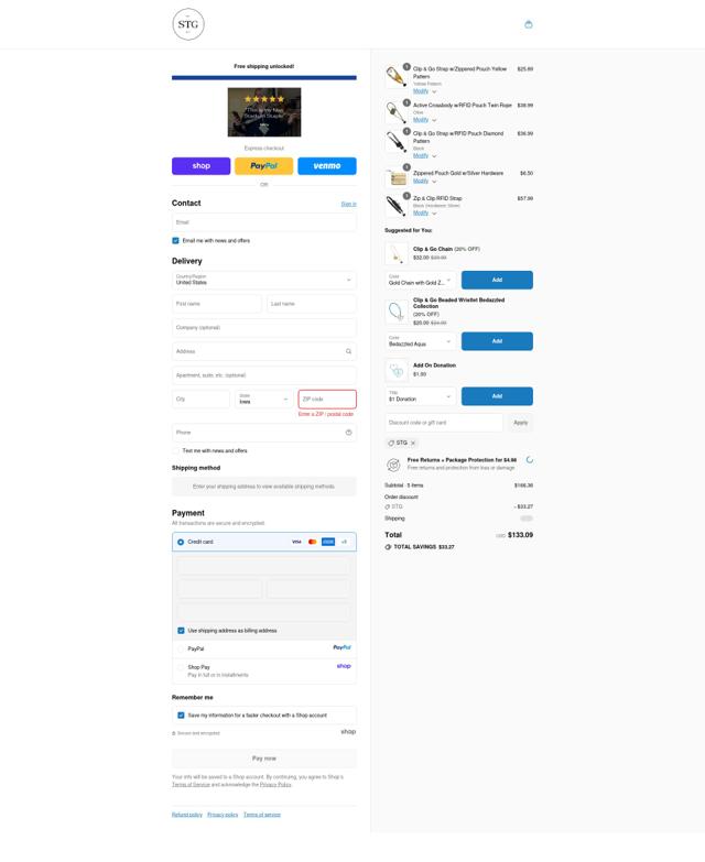 Save the Girls checkout page showing Save the Girls discount code box | Screenshot taken by SimplyCodes community member on Sep 10, 2025