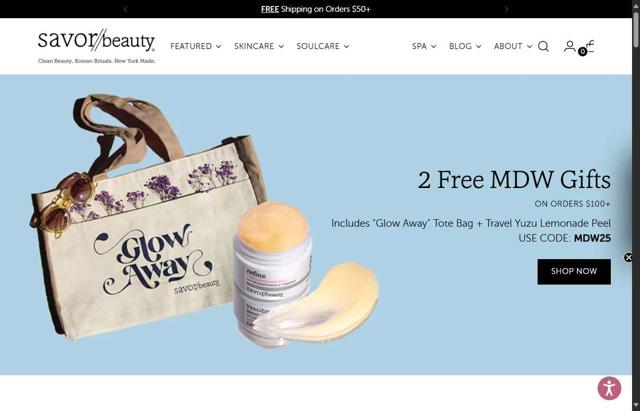 Savor Beauty checkout page showing Savor Beauty discount code box | Screenshot taken by SimplyCodes community member on May 22, 2025