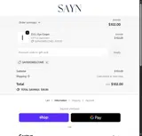 SAYNXOWELCOME coupon verification screenshot