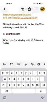 Scantifix coupon verification screenshot