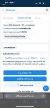 Scantifix coupon verification screenshot