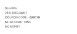 Scantifix coupon verification screenshot