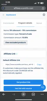 Scantifix coupon verification screenshot