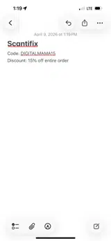 Scantifix coupon verification screenshot
