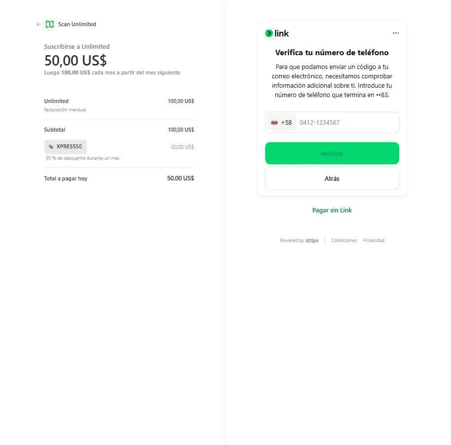 ScanUnlimited checkout page showing ScanUnlimited promo code box | Screenshot taken by SimplyCodes community member on Oct 13, 2025