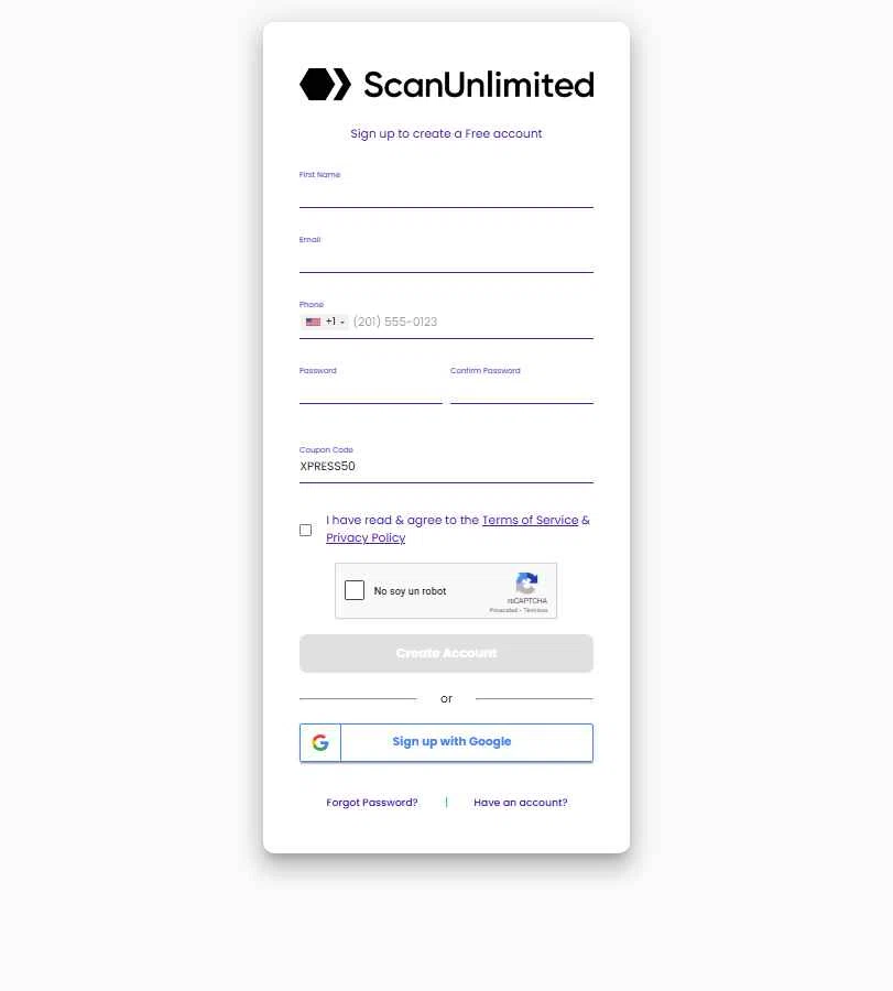 ScanUnlimited checkout page showing ScanUnlimited promo code box | Screenshot taken by SimplyCodes community member on Jan 21, 2026