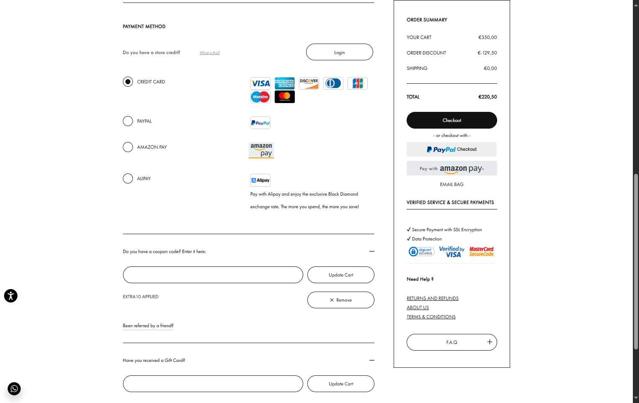 Scarosso checkout page showing Scarosso promo code box | Screenshot taken by SimplyCodes community member on Aug 26, 2025