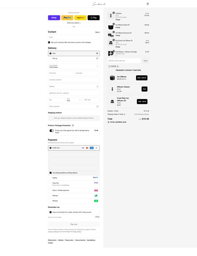 Scentiment checkout page showing Scentiment coupon code box | Screenshot taken by SimplyCodes community member on Sep 15, 2025