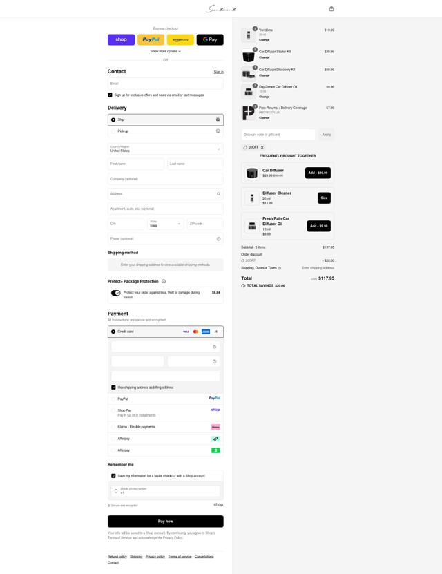 Scentiment checkout page showing Scentiment coupon code box | Screenshot taken by SimplyCodes community member on Sep 15, 2025