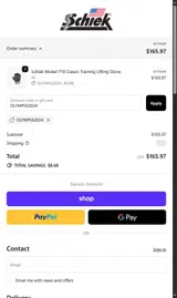 Schiek coupon verification screenshot
