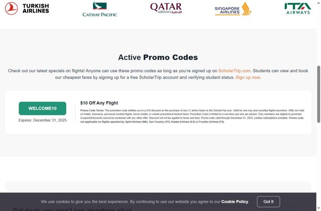ScholarTrip checkout page showing ScholarTrip promo code box | Screenshot taken by SimplyCodes community member on Aug 31, 2025