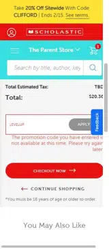 LEVELUP coupon verification screenshot