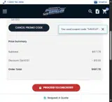 SAVE10 coupon verification screenshot