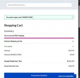 SHWELCOME coupon verification screenshot