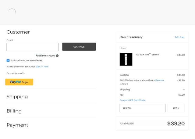 Science Serum checkout page showing Science Serum coupon code box | Screenshot taken by SimplyCodes community member on Sep 1, 2025