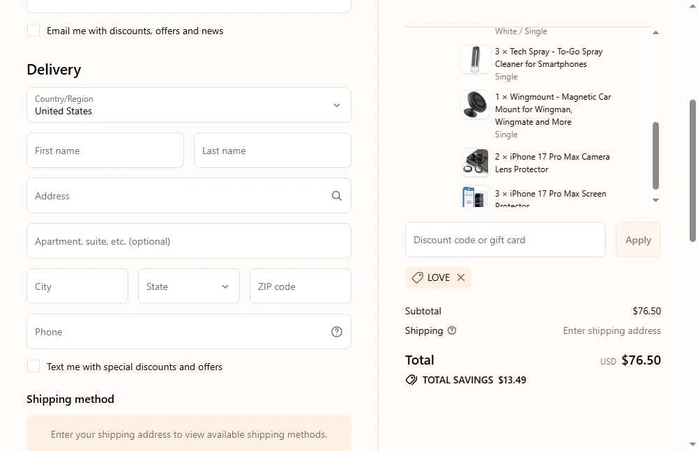 Scooch checkout page showing Scooch discount code box | Screenshot taken by SimplyCodes community member on Jan 30, 2026