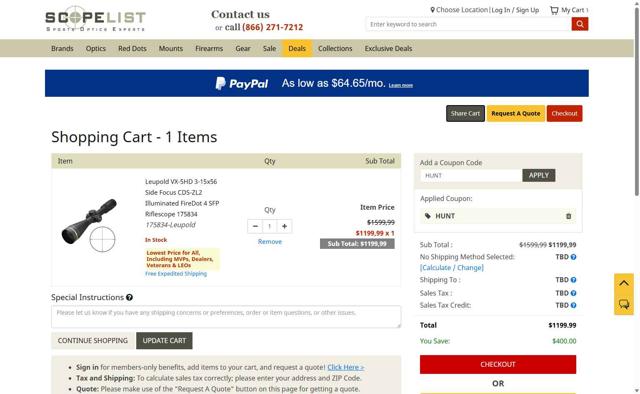 Scopelist checkout page showing Scopelist promo code box | Screenshot taken by SimplyCodes community member on Aug 16, 2025