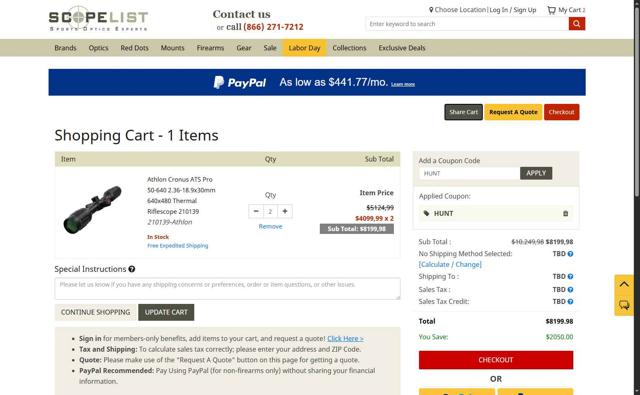 Scopelist checkout page showing Scopelist promo code box | Screenshot taken by SimplyCodes community member on Aug 26, 2025