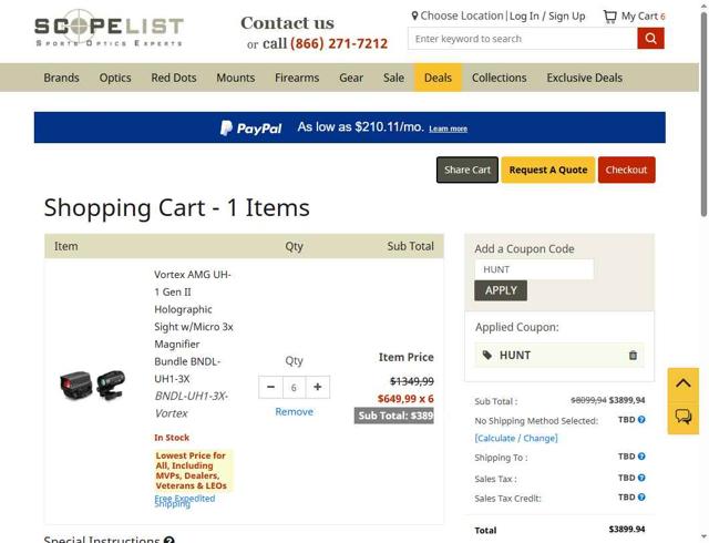 Scopelist checkout page showing Scopelist promo code box | Screenshot taken by SimplyCodes community member on May 23, 2025