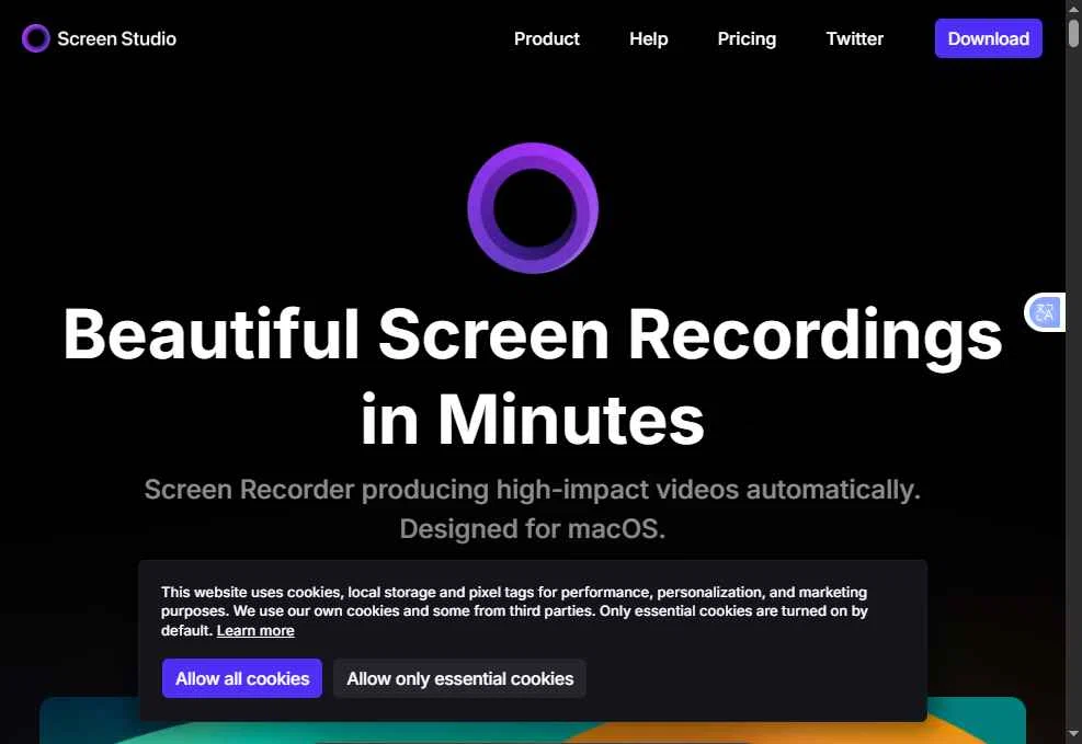 Screen Studio checkout page showing Screen Studio discount code box | Screenshot taken by SimplyCodes community member on Dec 31, 2025