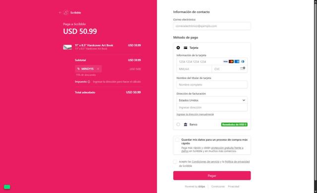 Scribble Art checkout page showing Scribble Art promo code box | Screenshot taken by SimplyCodes community member on Aug 2, 2025