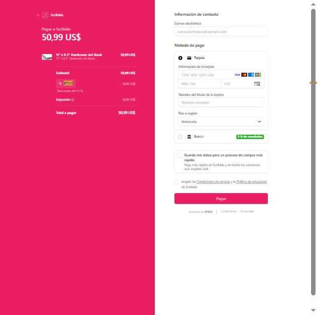 Scribble Art checkout page showing Scribble Art promo code box | Screenshot taken by SimplyCodes community member on Aug 15, 2025