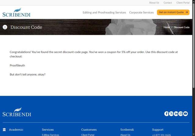 Scribendi checkout page showing Scribendi discount code box | Screenshot taken by SimplyCodes community member on Jul 1, 2025
