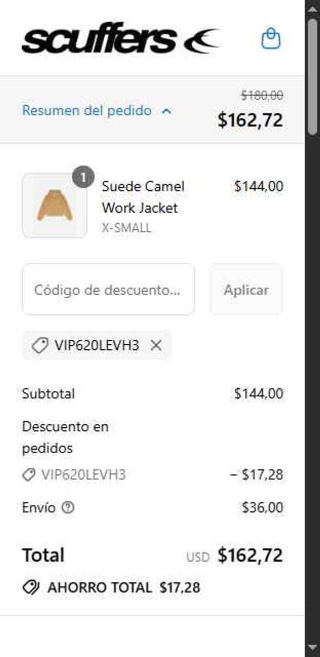 Scuffers checkout page showing Scuffers discount code box | Screenshot taken by SimplyCodes community member on Sep 13, 2025