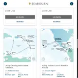 Seabourn Cruise Line coupon verification screenshot